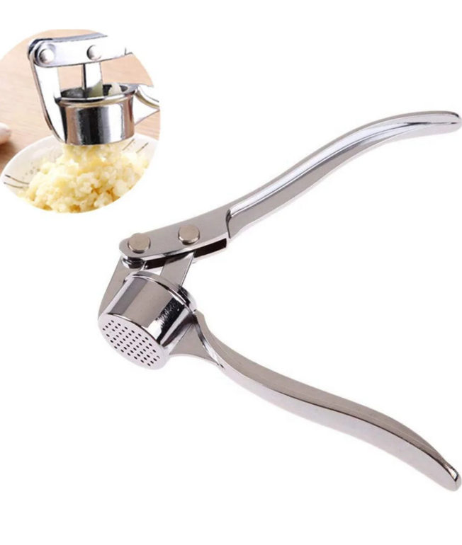 Paslanmaz Çelik Sarımsak Ezici Alet, Pratik Sarımsak Rendesi, Yuvarlak Hazneli Press