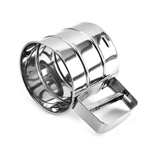 Un Eleği, Paslanmaz Çelik Çok Pratik Kullanışlı Metal Hazneli Un Eleme Aparatı