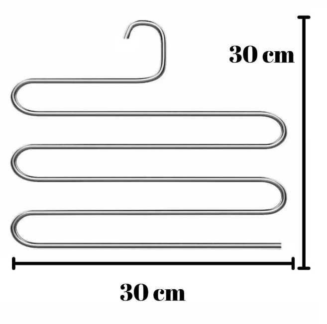 5 Bölmeli Metal Elbise Askısı - Giysi Pantalon Eşarp Fular Kıyafet Gardrop Düzenleyici Organizer