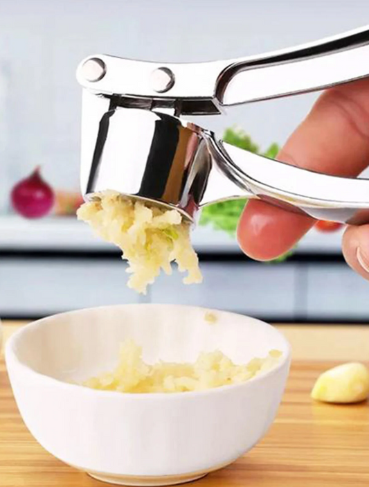 Paslanmaz Çelik Sarımsak Ezici Alet, Pratik Sarımsak Rendesi, Yuvarlak Hazneli Press