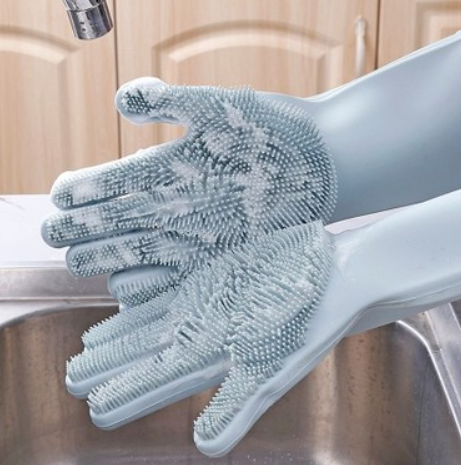 Silikon Sihirli Eldiven, Çok Amaçlı Banyo Tuvalet Mutfak Bulaşık Temizleme Araç Yıkama Eldiveni