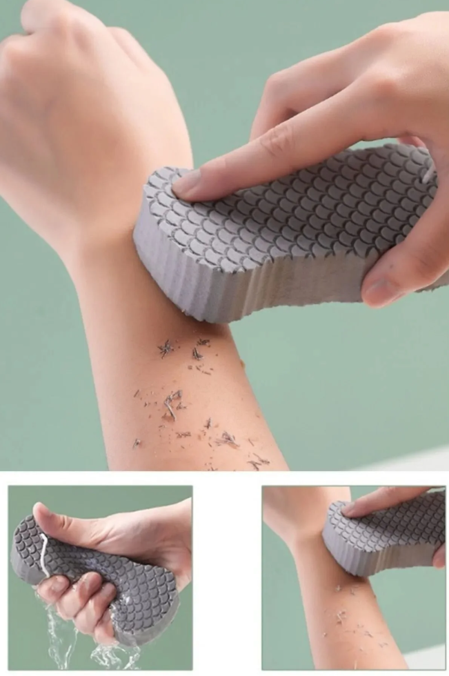 4 Adet Banyo Vücut Duş Süngeri, Vücut Ölü Deri Sökücü Vücut Masaj Peeling Fırçası Süngeri