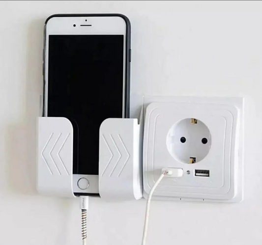 Yapıştırmalı Telefon Kumanda Tutucu Mobil Şarj Priz Askısı Ve Telefon Standı