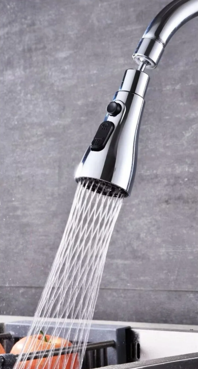 Krom Kaplama 3 Fonksiyonlu Tasarruflu 360 Derece Döner Musluk Lavabo Başlığı Lavabo Bataryası