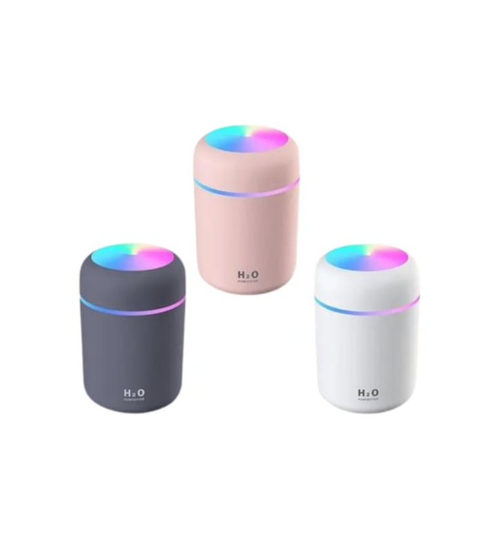 300 ml Araç İçi USB Kablolu Led Işıklı Oto Kokusu Hava Nemlendirici, Araba İçi Taşınabilir Nemlendirici