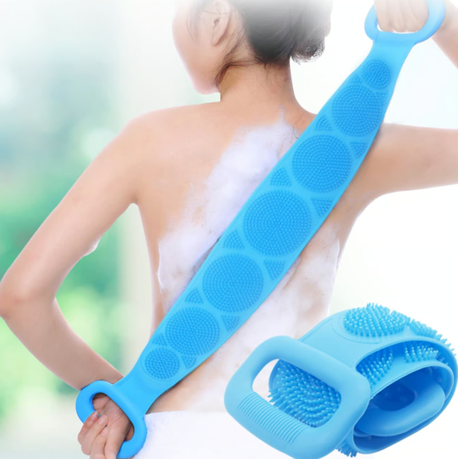 Masaj Etkili Banyo Sırt Kesesi Çift Taraflı Silikon Pratik Banyo Fırçası