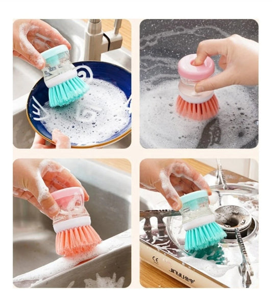 Deterjan Hazneli Pratik Bulaşık & Temizlik Fırçası