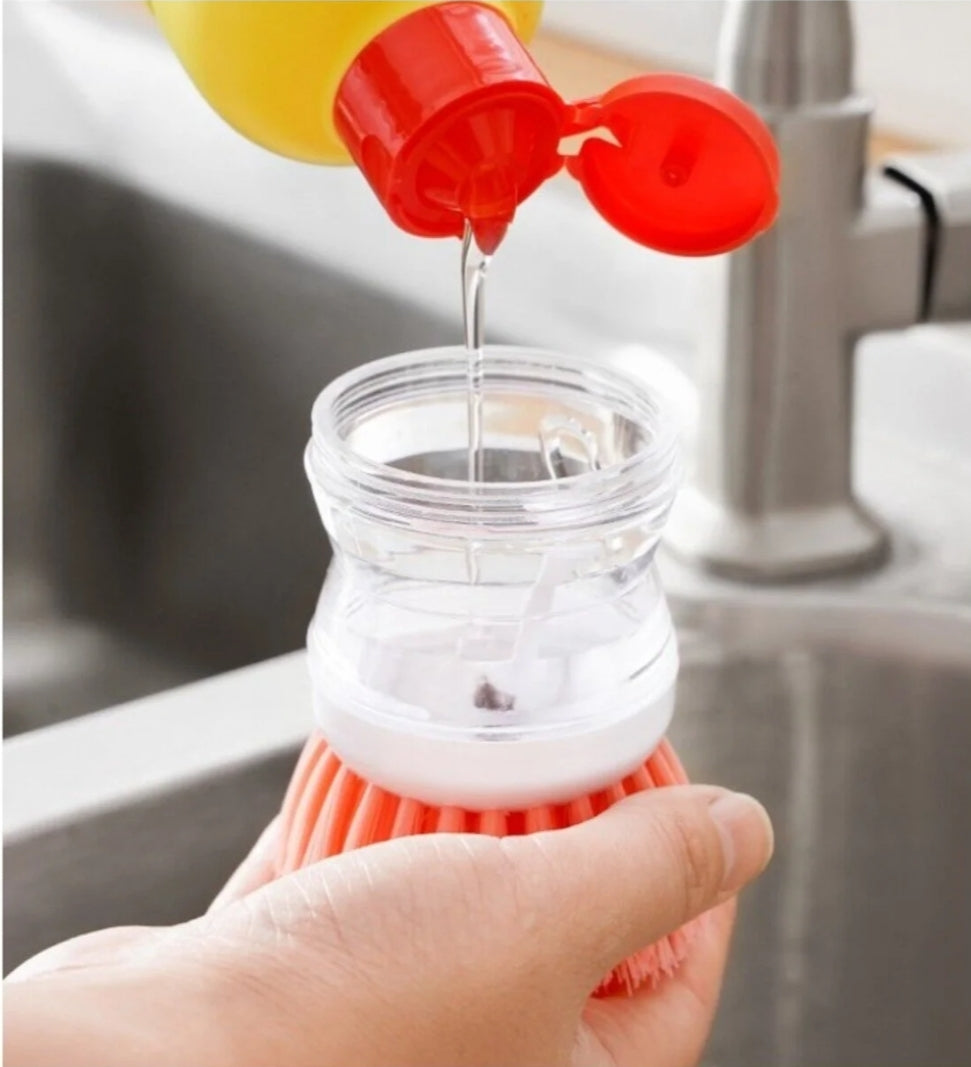 Deterjan Hazneli Pratik Bulaşık & Temizlik Fırçası